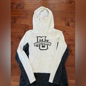 Under Armour Marquette U women’s size medium, gray and white hooded sweatshirt